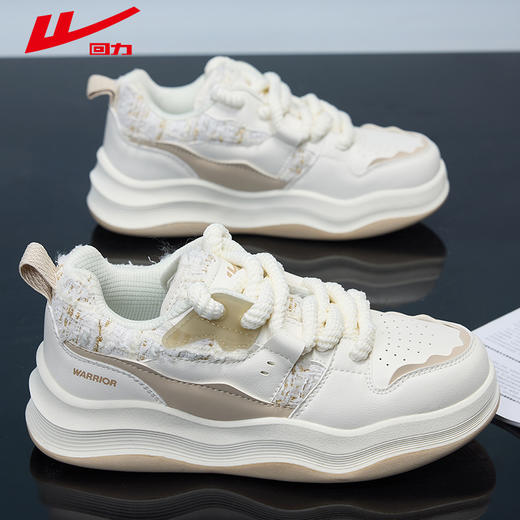 回力小白鞋女款春季新款透气休闲运动鞋女鞋时尚百搭防滑厚底板鞋 商品图0