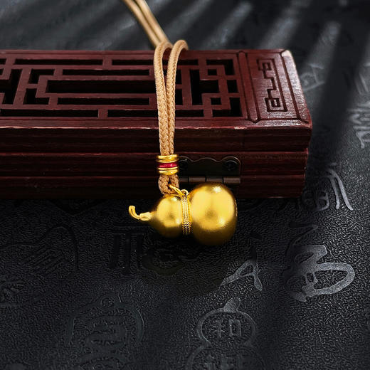 【限时克减128元】足金999.9 #葫芦 #低温珐琅 古法空心挂绳吊坠福禄双至招财葫芦吊坠（含配件）(ANWGFDZ01062-4)（预售产品下单后不退款不退货不换货不补差价） 商品图0