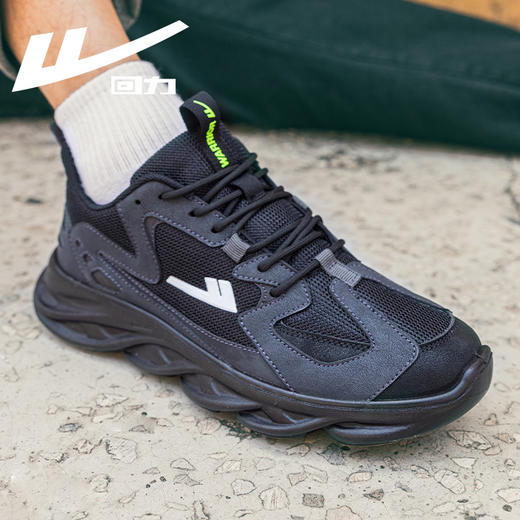 回力春季新款男鞋纯黑色运动鞋爆款鞋子男士男款软底休闲跑步鞋x 商品图1