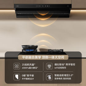方太V2顶侧一体变频25立方吸油烟机燃气灶套装