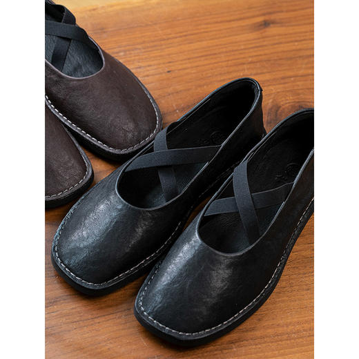 牧衣游 平底真皮单鞋舒适软底百搭文艺 熙云【不支持会员折】 商品图3