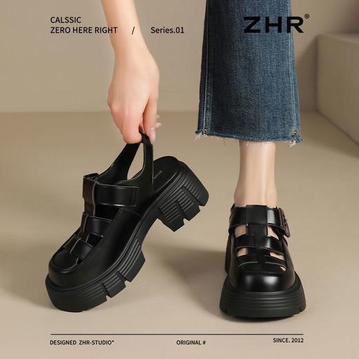 ZHR厚底凉鞋女2025新款夏季叠穿显高显瘦沙滩鞋韩版ins罗马凉鞋女 商品图8
