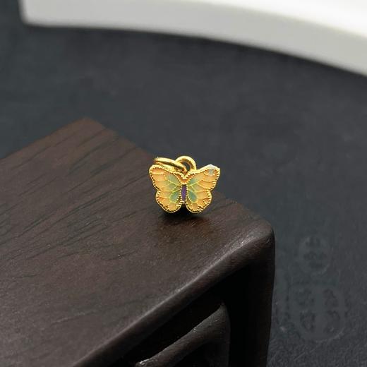 【限时7.5折】【定价黄金】足金 #九紫离火 #高温珐琅 古法实心高温烧蓝渐变珐琅蝴蝶手串挂件Diy手串配件(AKGFSC00762)预售产品下单后不退款不退货不换货不补差价 商品图1