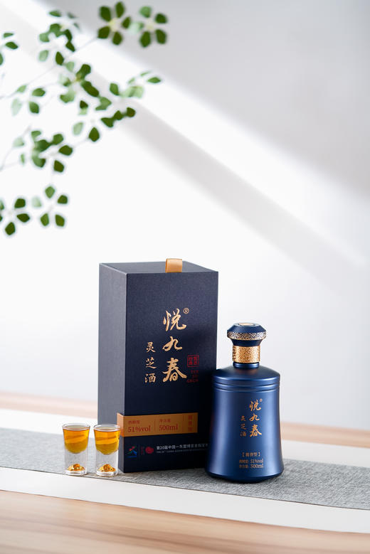 【酱香经典】51度悦九春灵芝酒500ml 商品图0