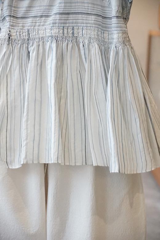 MAKU textiles｜真丝细条纹刺绣上衣衬衫 商品图7