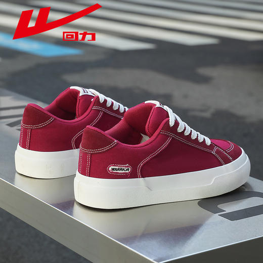 回力帆布鞋女2025秋冬加绒简约百搭小白鞋休闲鞋厚底舒适经典板鞋 商品图1