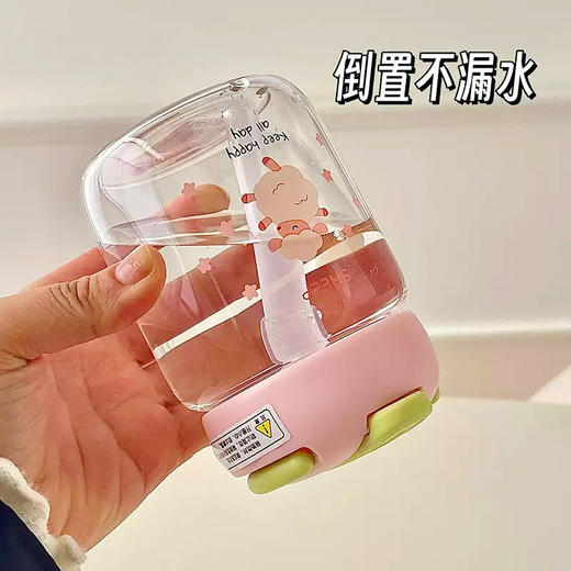 高颜值小花少女水杯带滤网高硼硅玻璃杯耐高温女生办公泡茶吸管杯 茶水分离 伴手礼小礼品 商品图8