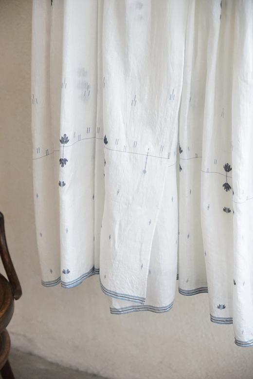 MAKU textiles｜丝棉​​叠盖襟片刺绣连衣裙 商品图3