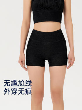 iyoga 运动女孩必备！立体提臀 透气不闷汗 高腰收腹牛仔三分裤k3-010