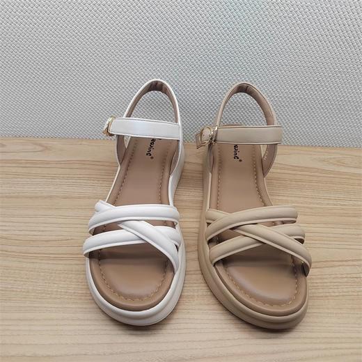 豪行夏季新款24203192真皮时尚休闲低跟女鞋凉鞋皮鞋 商品图3