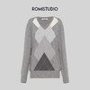 ROMI STUDIO高品质  复古学院风菱格撞色羊毛毛衣M2288 商品缩略图0