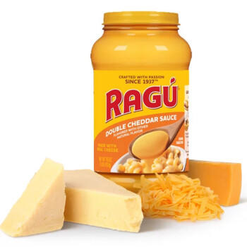 乐鲜双重（RAGU）切达芝士酱453g/瓶 美国进口火山芝士瀑布汉堡三明治车打奶酪蘸酱 /粮油调味 /调味品 /西式酱料 商品图4