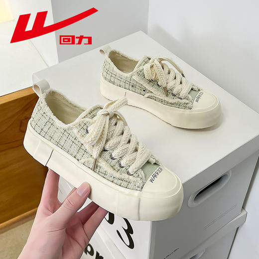 回力小香风帆布鞋2025春季新款软底女鞋休闲鞋子潮流百搭板鞋夏款 商品图2