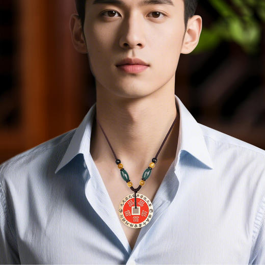 黄铜朱砂五雷钱挂饰 商品图2