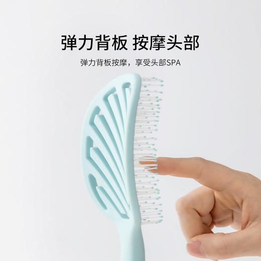 【赠水晶发圈2个】英国KENT肯特镂空弹力梳2.0升级版  干湿两用 自带清洁刷 商品图6