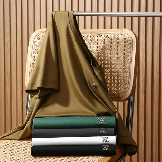 Z系意式奢华T恤！2025夏季新款男士天丝混纺凉感透气圆领休闲短袖T恤！ 商品图1