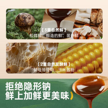 松鲜鲜珍鲜松茸素蚝油315g【0防腐剂 减钠】蘸料凉拌调味增鲜挤挤瓶 /粮油调味 /调味品 /味精/鸡精 商品图0