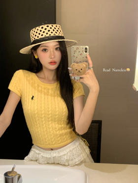 Read Nameless /黄色麻花小劳短袖+白色蕾丝裙裤 2025/5/8