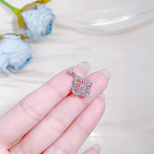 【线上铂金馆】PT950 【国际铂金协会】铂金镂空绕线幸运连连四叶草吊坠（不含链）(BDZ00178)(预售4-7天发货，一经下单不支持退款) 商品图2