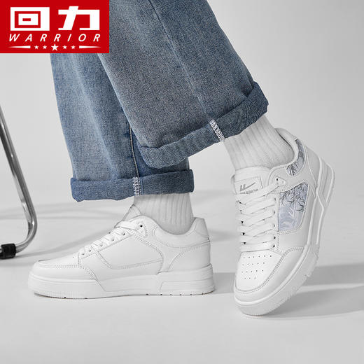 回力2025新款男鞋春季水墨画板鞋开车鞋百搭休闲男款白色运动鞋x 商品图4