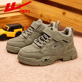 回力儿童马丁靴2024秋冬新款男孩校园工装靴子青少年户外登山童鞋