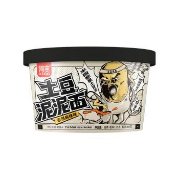 阿宽红油面皮土豆泥泥面孜然麻辣味6桶方便面速食泡面拌面675g 免煮 /粮油调味 /方便食品 /方便面 商品图3