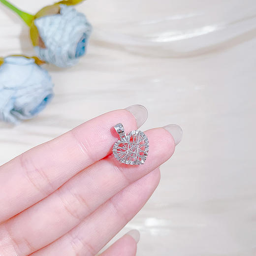 【限时8.8折】【线上铂金馆】PT950 【国际铂金协会】铂金镂空绕线真情告白爱心心形吊坠（不含链）(BDZ00181)(预售4-7天发货，一经下单不支持退款) 商品图2