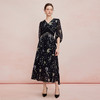 QF833斯尔丽25新款法式浪漫荷叶边腰间流苏显高显瘦散大摆碎花连衣裙 商品缩略图3