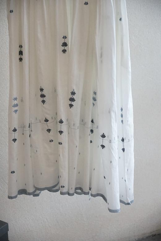 MAKU textiles｜丝棉​​叠盖襟片刺绣连衣裙 商品图10