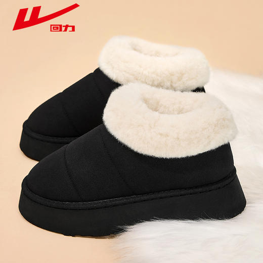回力雪地靴女款爆款2024新款冬季加绒面包鞋大棉鞋保暖女款棉鞋 商品图1