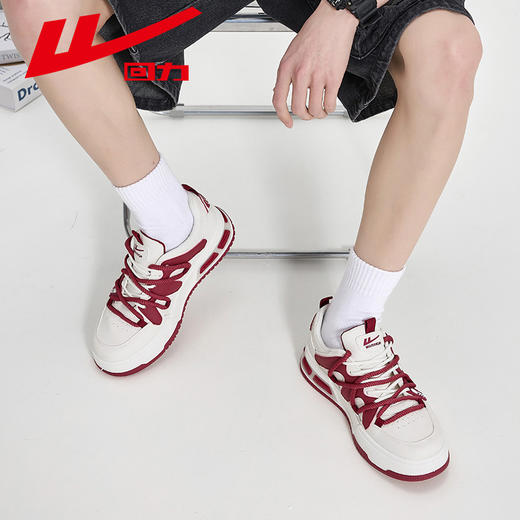 回力男鞋2025蛇年本命年新款红色休闲鞋子女冬季加绒厚底情侣板鞋 商品图4