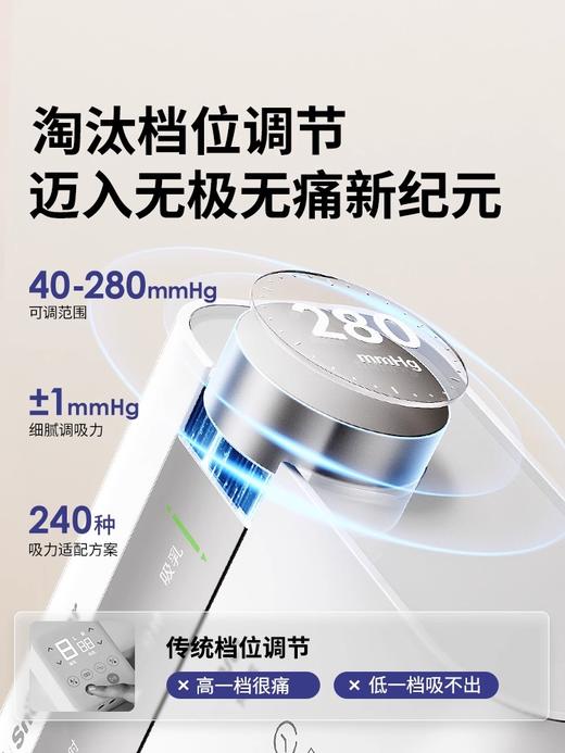 小白熊免手扶热敷电动吸奶器HL-9023 商品图2