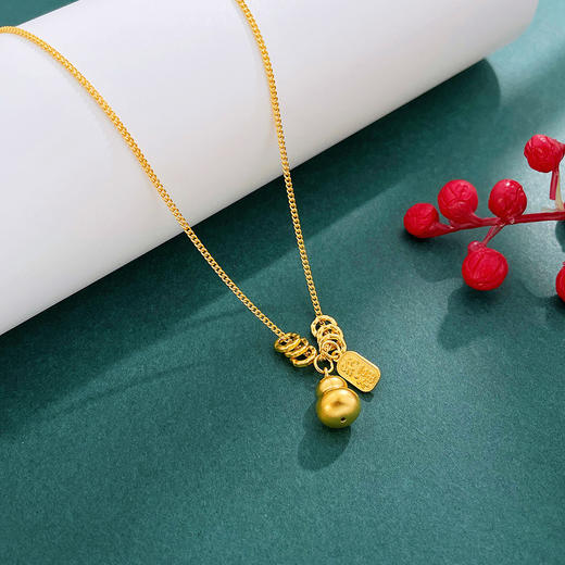 【限时克减150元】足金999.9 #非凡福佑 #葫芦 #招财纳福 古法招财纳福新年贺岁葫芦调节套链(AEWZGFTL00025)（预售产品下单后不退款不退货不换货不补差价 商品图3