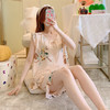 【夏季新款❗️棉绸睡衣两件套装】时尚小翻领，面料亲肤不褪色不起球！女薄款吊带性感绵绸家居服甜美短裤空调服夏装 商品缩略图7