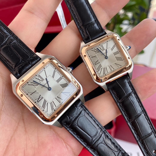 『原单版本』卡地亚经典之作，山度士系列腕表！相较于圆形腕表，方形腕表因其棱角分明的设计显得格外独特，而提到方表中的经典之作，卡地亚的山度士自然榜上有名，山度士腕表不仅是方形腕表中的典范❕❕ 商品图2