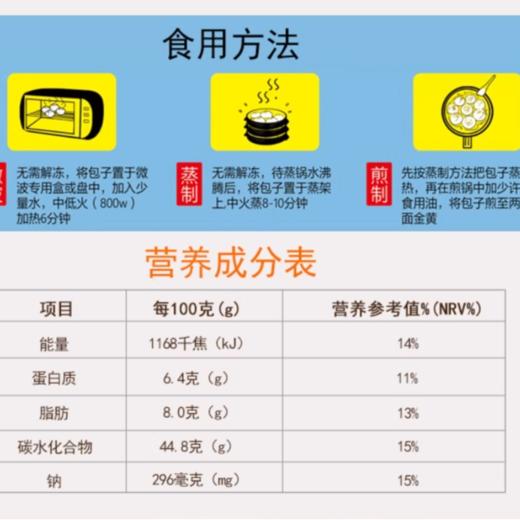 广州酒家利口福 手制叉烧包337.5g/袋 商品图2