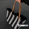 雀说 条纹流苏大容量百搭包帆布包托特包 商品缩略图1