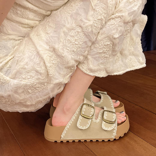 【YW】无忧购夏季百搭绝美配裙子超火勃肯拖鞋T017（截单后7天发货) 商品图3