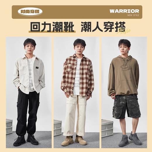 回力男鞋加绒马丁靴冬季2024新款黑色工作鞋户外登山鞋男士工装靴 商品图4