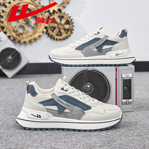 回力男鞋秋冬新款运动休闲鞋防滑耐磨增高防水皮面保暖搭子跑步鞋 商品图0