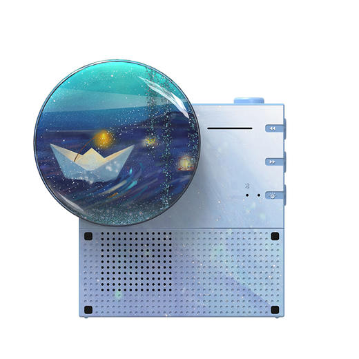 HYUNDAI 怀旧唱片蓝牙音箱 YH-F033 流沙版 渐变蓝 商品图2