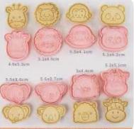 3D卡通小动物头像饼干模具8件*1套 商品图0