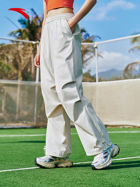 【M/2XL断码】安踏冰丝伞兵裤丨直筒工装裤女新款潮流宽松休闲长裤子162527505【无货退款】