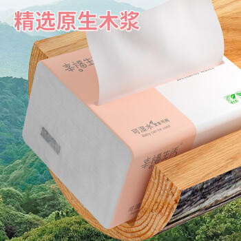 幸福生活抽纸卫生纸4层 300张*30大包整箱批发家用纸巾可湿水餐巾纸面巾纸 /家庭清洁/纸品 /清洁纸品 /抽纸 商品图3