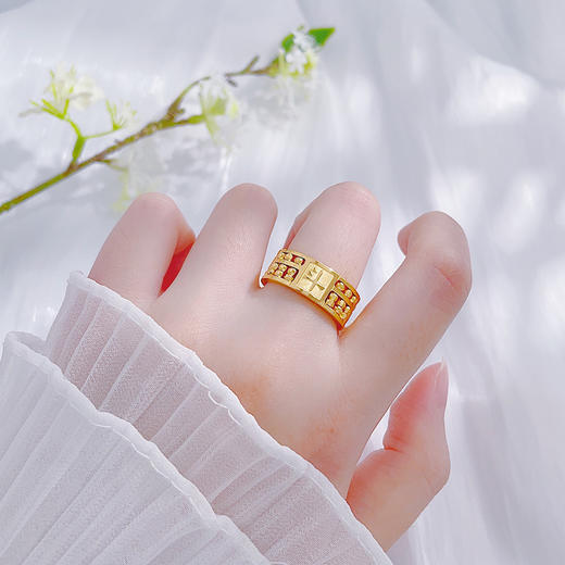 【限时克减150元】足金999.9 【精品】固口戒指CNC日进斗金算盘男戒男士戒指（算盘珠可动）(AF120NJ00053)预售产品下单后不退款不退货不换货不补差价 商品图6