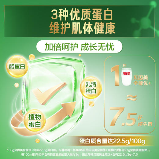 【星币兑换】贝因美全能优+强化营养配方奶粉300克装 商品图3