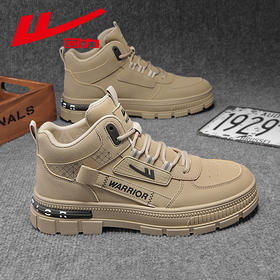 回力早春季高帮复古马丁靴全皮面防水加厚保暖防滑工装时尚英伦凤