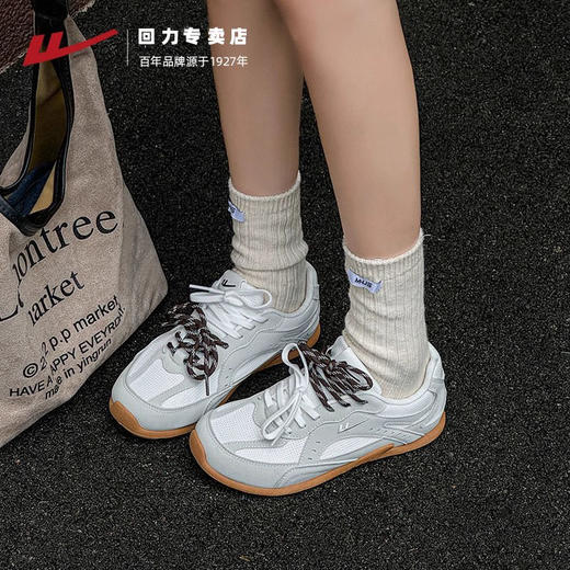 回力女鞋2025新款春季复古休闲运动板鞋芭蕾德训鞋运动小白鞋子女 商品图2