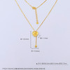 【限时克减150元】足金999.99 【精品】五9黄金实心AB项链福至心灵爱心流苏鱼鳞心形福牌调节套链(BFWJTL00089)预售产品下单后不退款不退货不换货不补差价 商品缩略图4