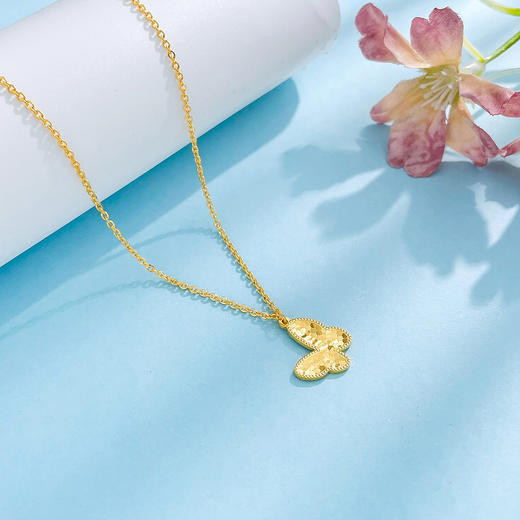 【限时克减150元】足金999.9 实心调节九紫离火福运蝴蝶套链爆闪鱼鳞小仙蝶套链(AWTL00029)（预售产品下单后不退款不退货不换货不补差价 商品图2